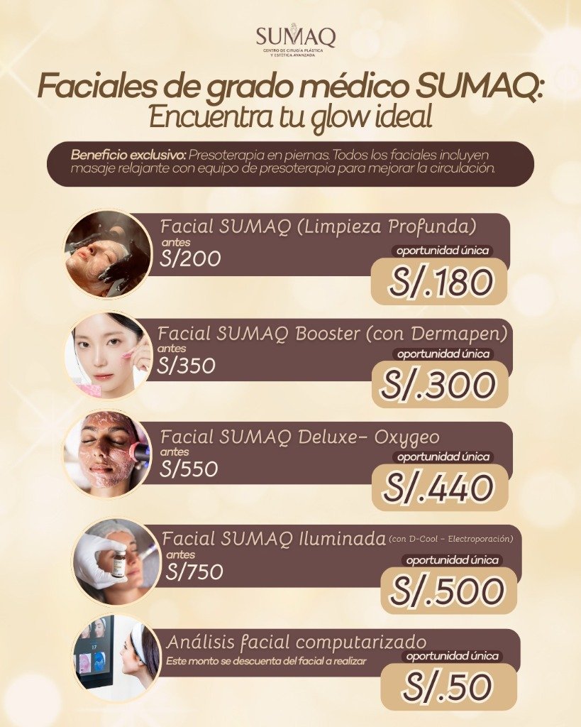 Flyer Promociones Faciales SUMAQ